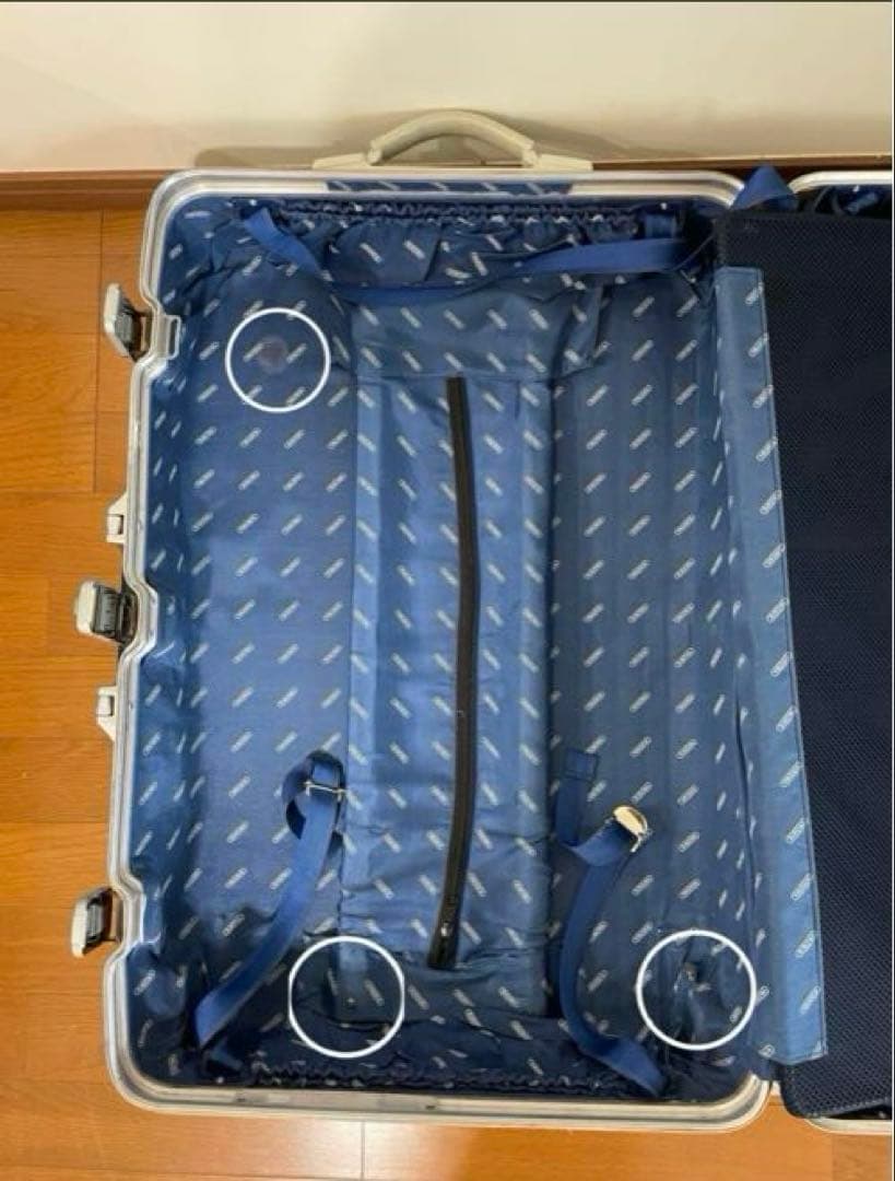 リモワ rimowa トパーズ　シルバーインテグラル 82L 2輪 アルミ青ロゴ