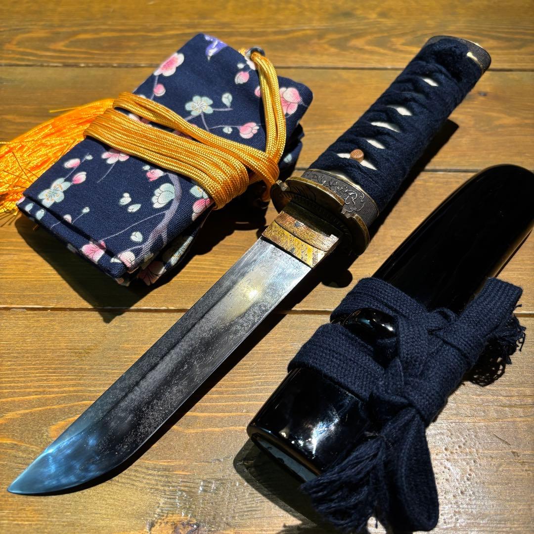 日本刀残欠クラフトナイフNo.73 三条小鍛冶宗近 拵 裏銘あり