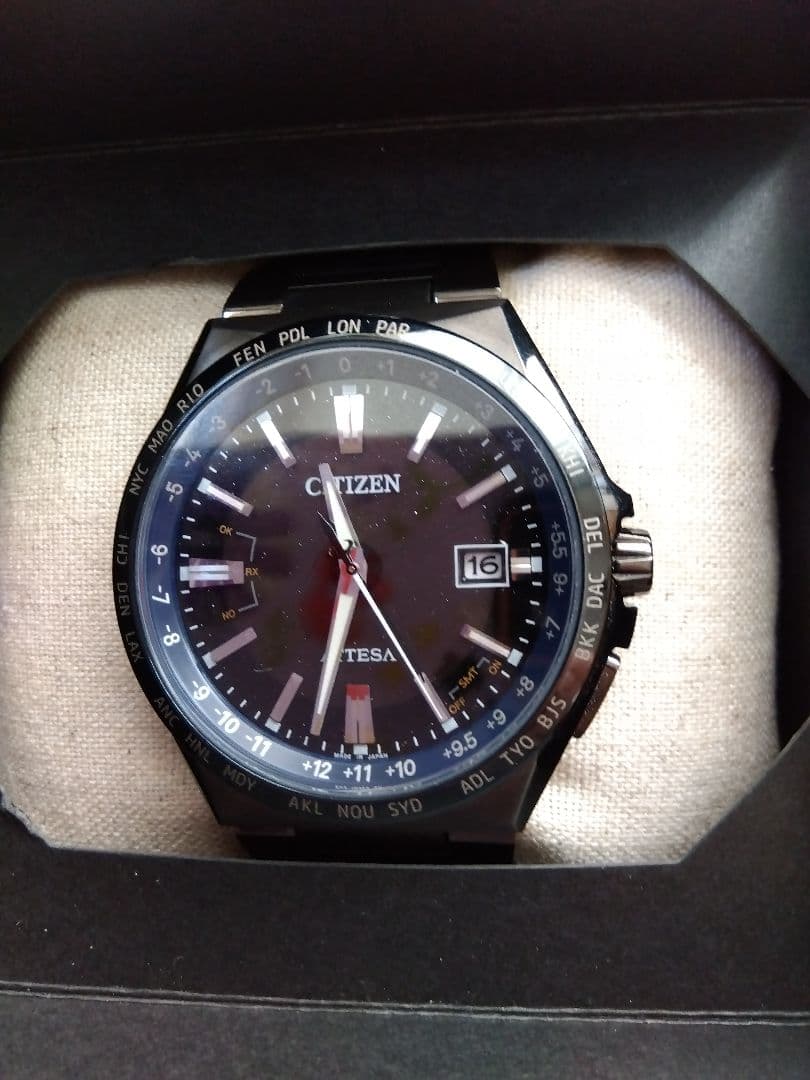 CITIZEN ATESA ブラック腕時計