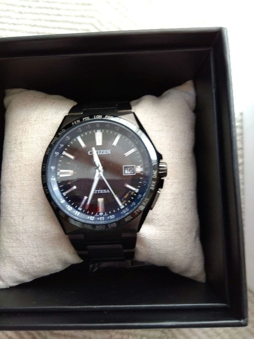 CITIZEN ATESA ブラック腕時計