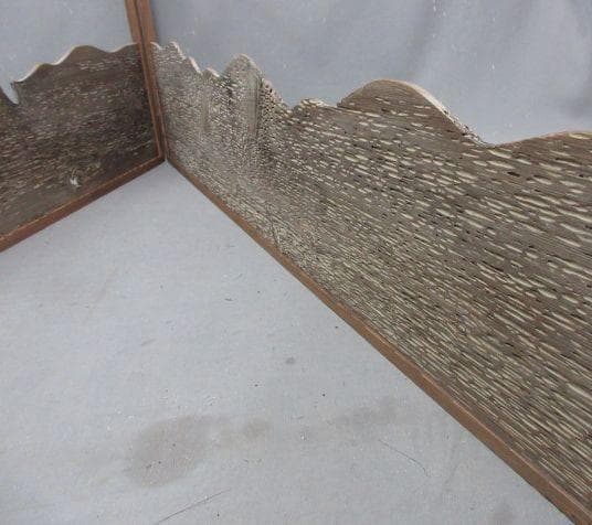 虫喰い地焼杉板風炉先屏風 [B33582]