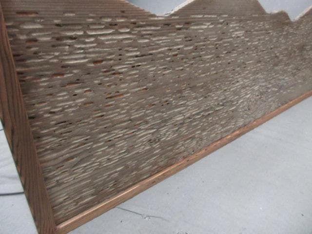 虫喰い地焼杉板風炉先屏風 [B33582]