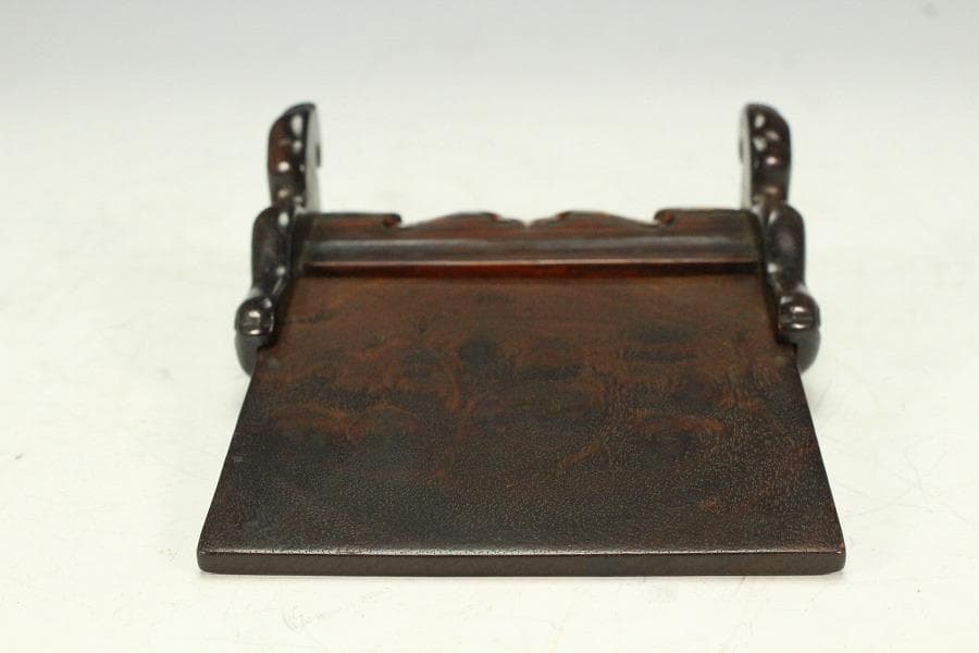 中国美術 葡萄木 硯屏 文房四宝(K-A749)