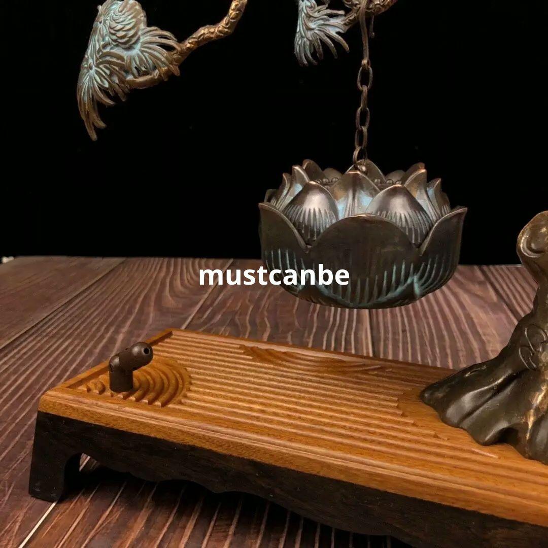 銅器 弔炉 大樹蓮華弔炉 室内薫香炉 香道具 工芸品 置物