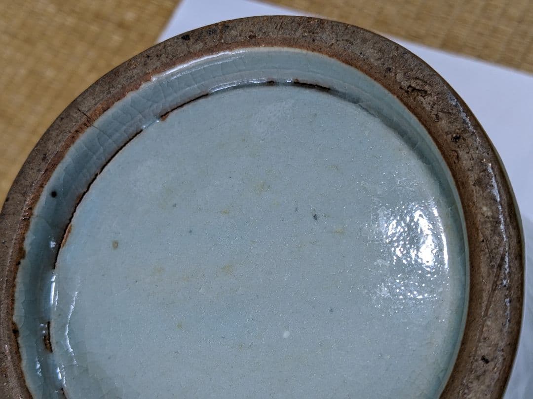 ♦期間限定Xmasセール 朝鮮陶磁！中国 白土象嵌 高麗青磁 梅瓶 骨董品