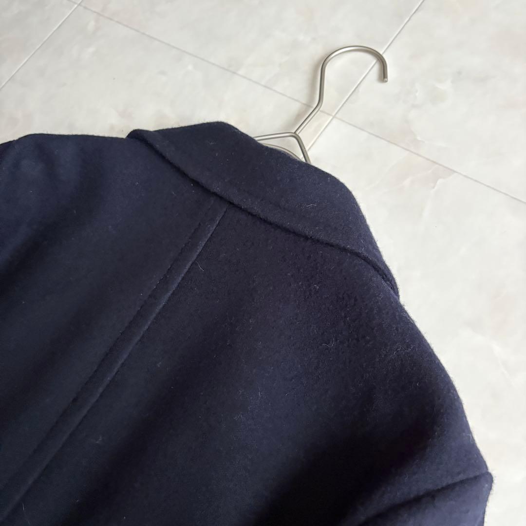 美品✨ ICB ウールチェスターロングコート 濃紺44 大きいサイズ ゆったり