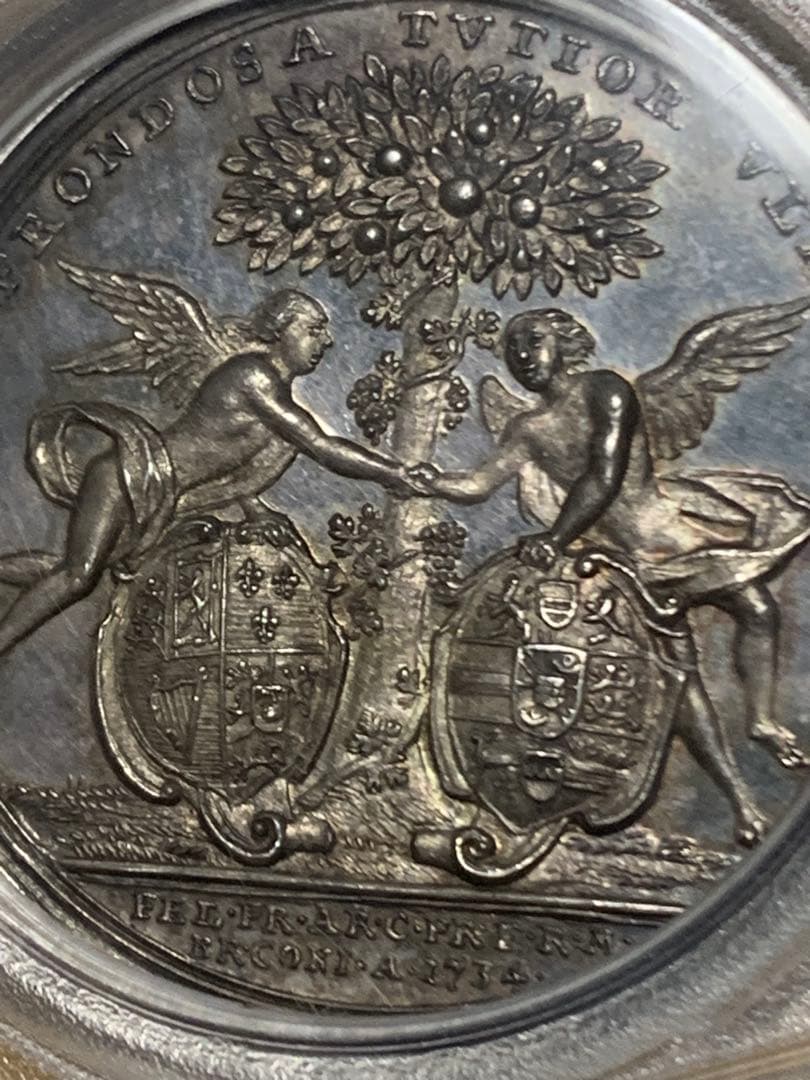 オランダ　ウィレム4世プリンセスアン王女結婚記念1734年シルバーメダル