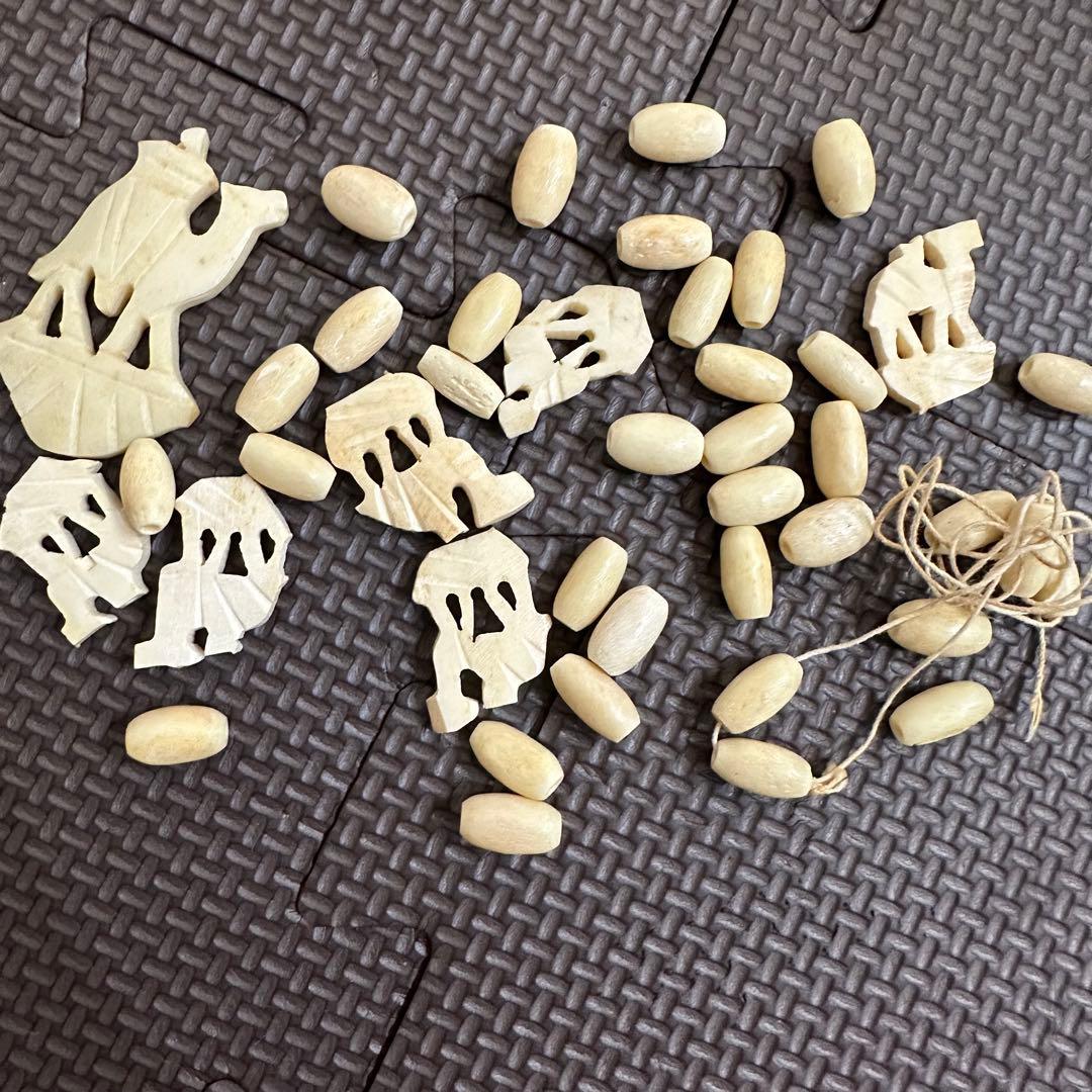 フ*ト様 象牙調 ネックレス　イヤリング　アクセサリー　セット まとめ アンティ