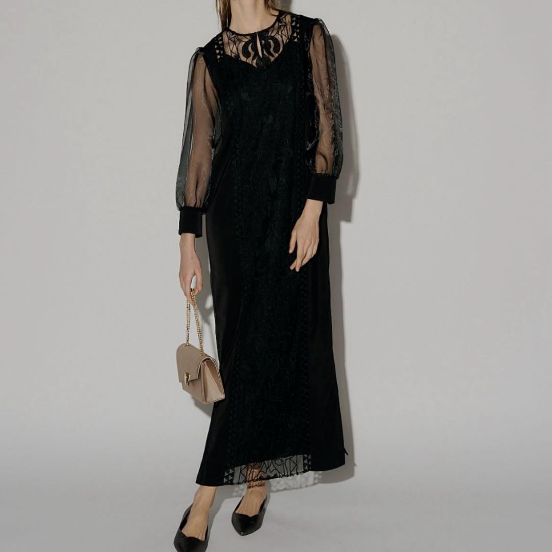 スーツ・フォーマル・ドレス LERURE / Jacquard lace pencil dress