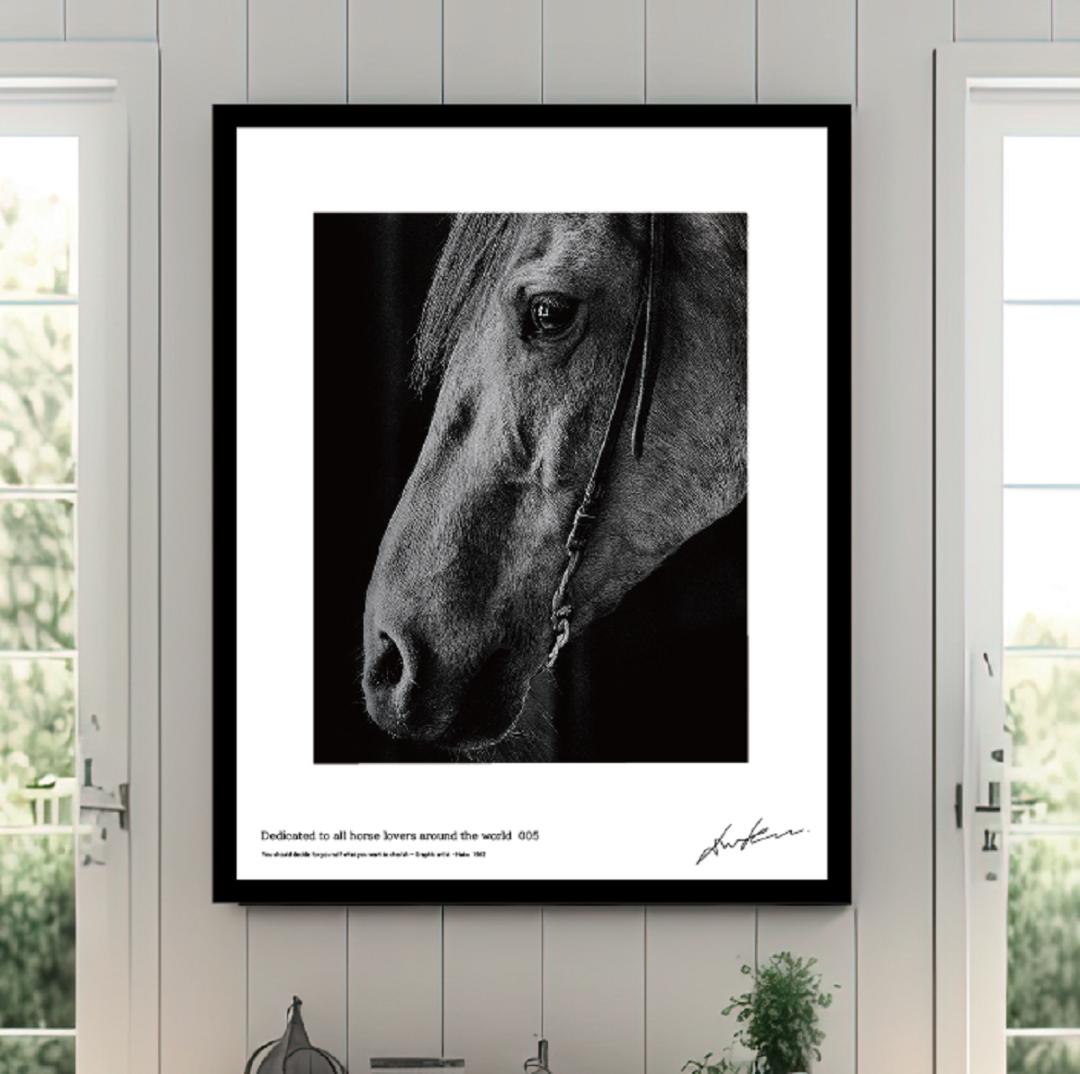 馬・No.005／「HAKU 」アートポスター　400×500