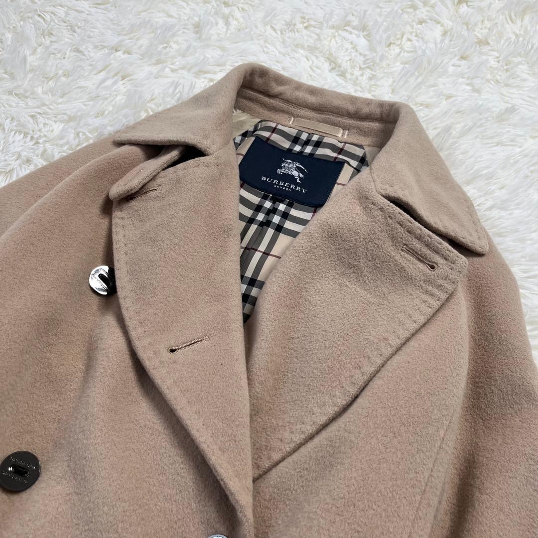 ★美品★BURBERRY LONDON アンゴラ ダブルチェスターコート L