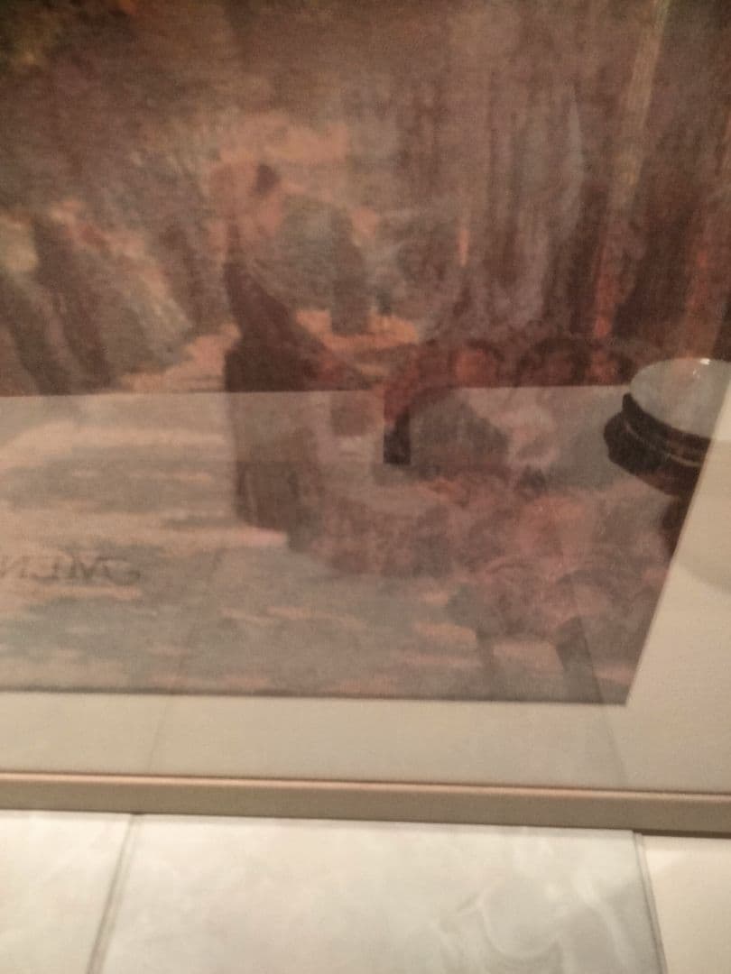 フランスタペストリー ゴブラン 刺繍 (セーヌ川)高級です。上質な空間になります