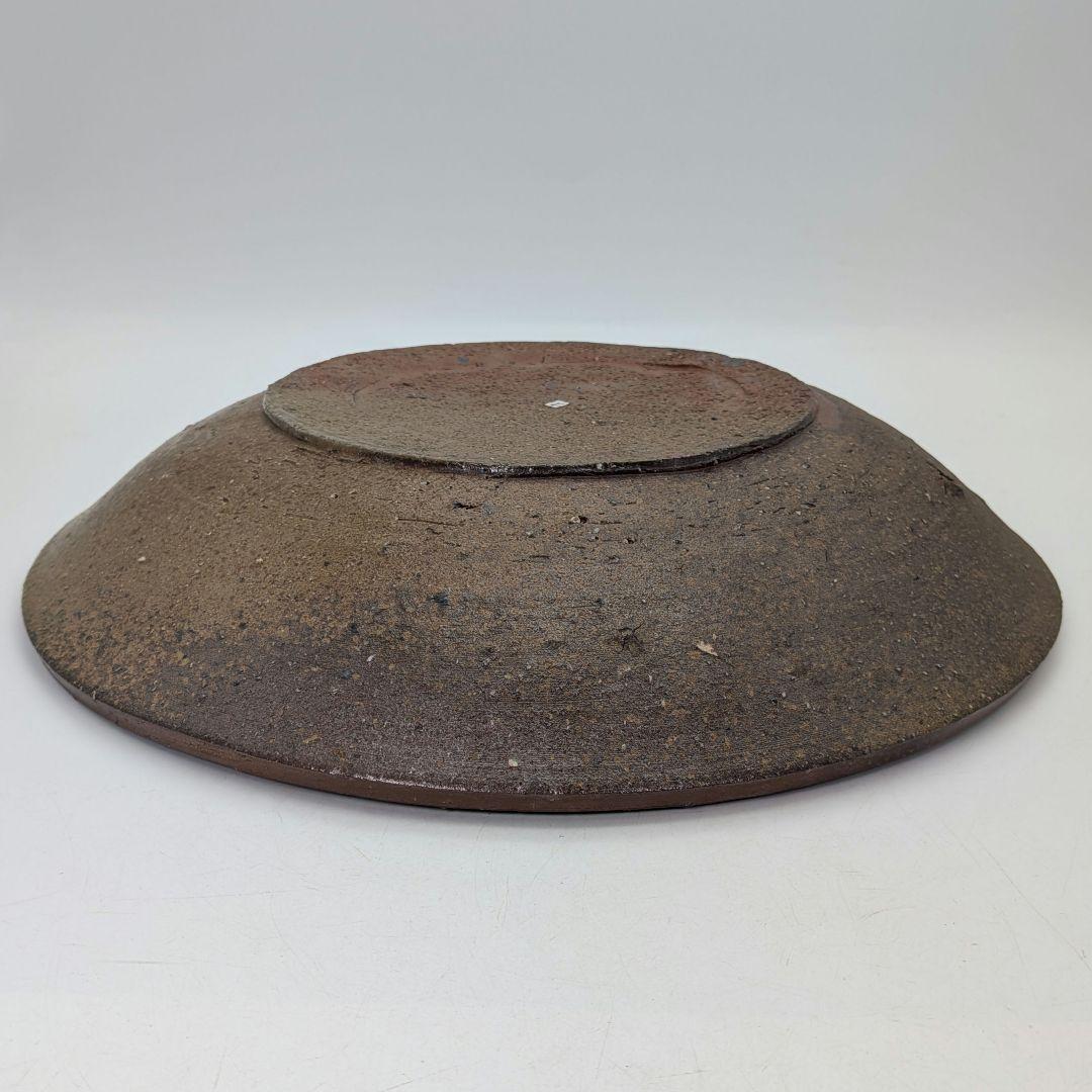 岡山県重要無形文化財 金重晃介 備前焼 大平鉢 共箱合布栞 大皿 食器 盛り皿