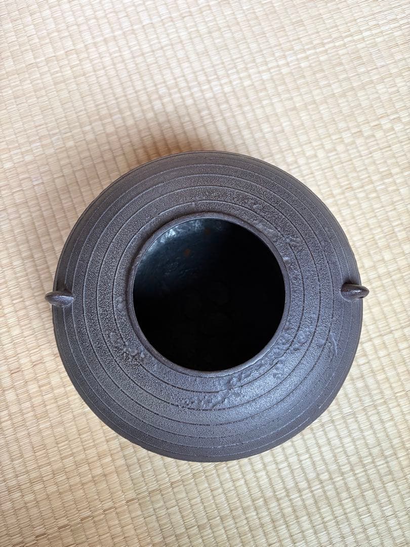 茶道具　平丸釜　人間国宝　敬典　箱なし