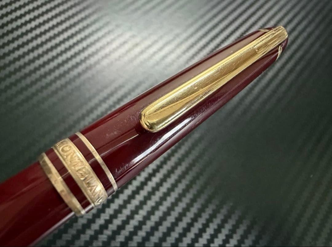 美品 エボナイト芯 モンブラン 144 ボルドー 全金 EF 極細字 万年筆