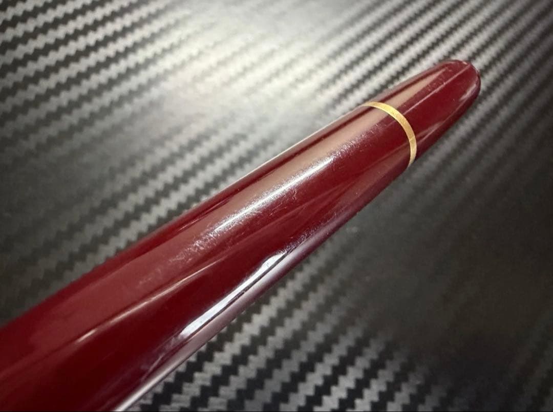 美品 エボナイト芯 モンブラン 144 ボルドー 全金 EF 極細字 万年筆