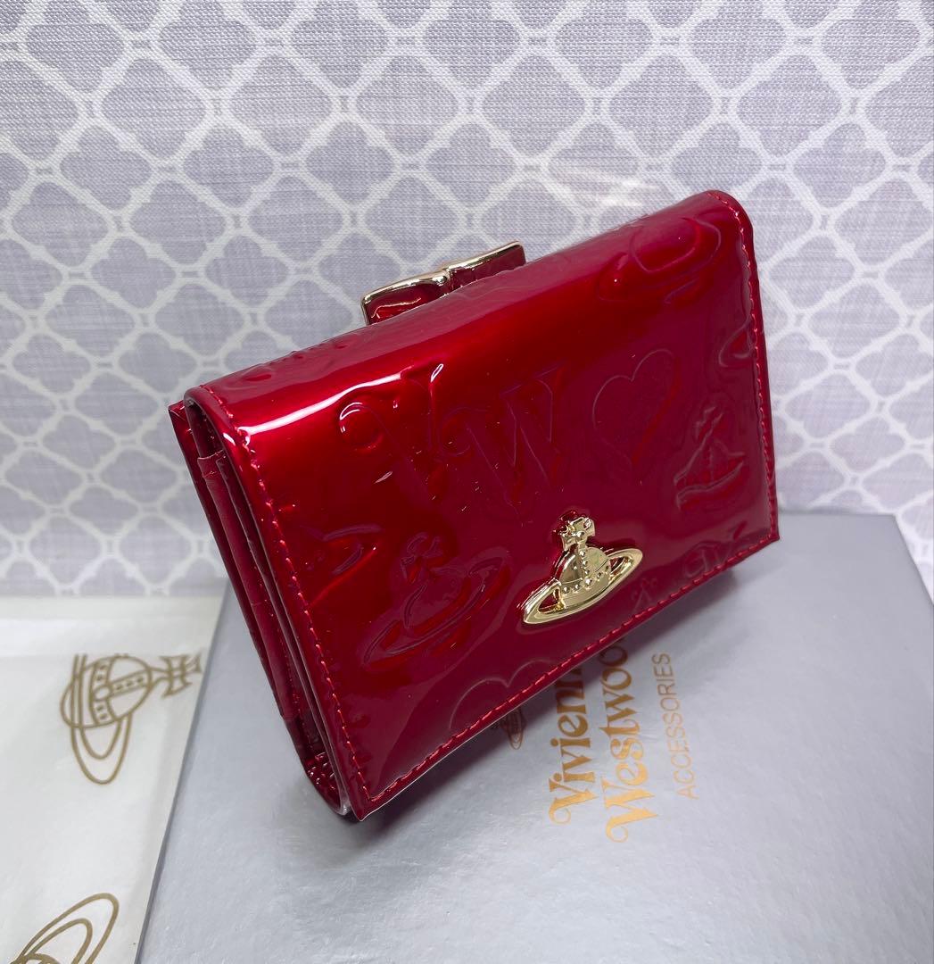 【大人気✨️ショッパー付き】新品 Vivienne Westwood エナメル赤