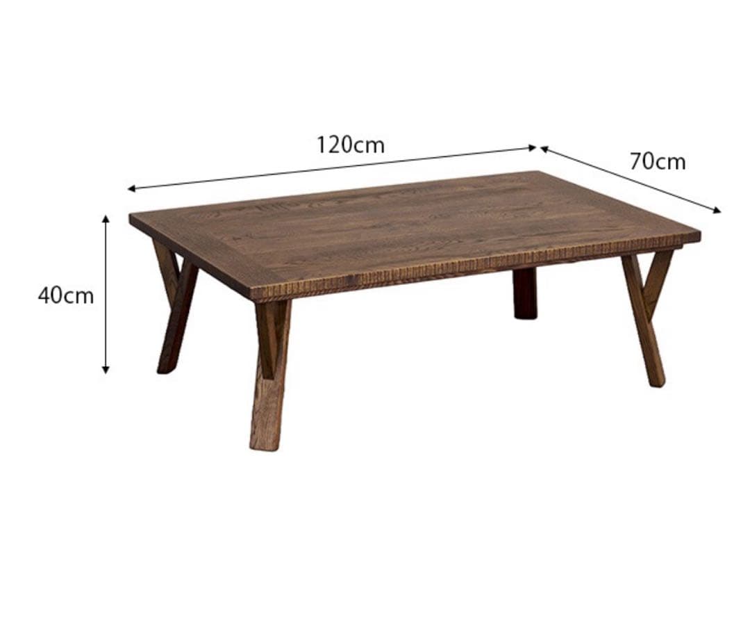 【美品・日本製】日美 家具調 こたつテーブル RUDE3 幅120cm 天然木