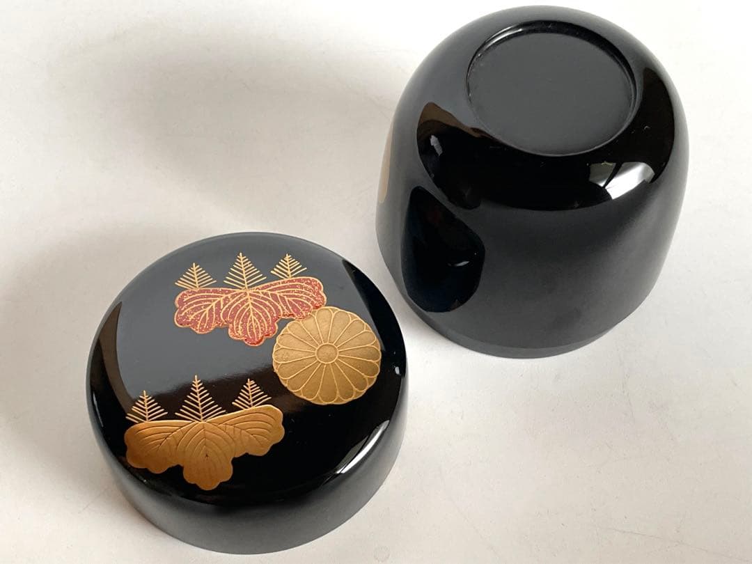 漆工　蒔絵師　中村宗尹　高台寺　中棗　棗　菊桐蒔絵　茶道具