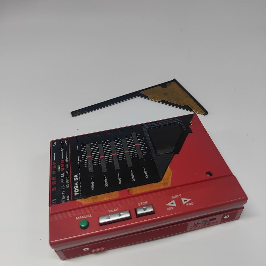 東芝 Walky TV/AM/FM カセットプレーヤー KT-AS7　ジャンク