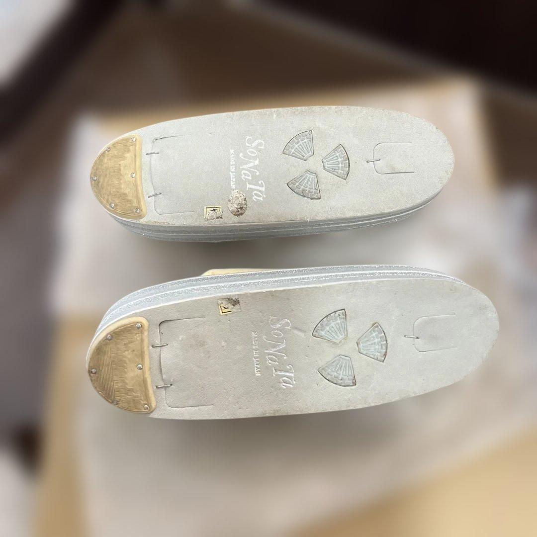 成人式シルバー バッグと草履のセット