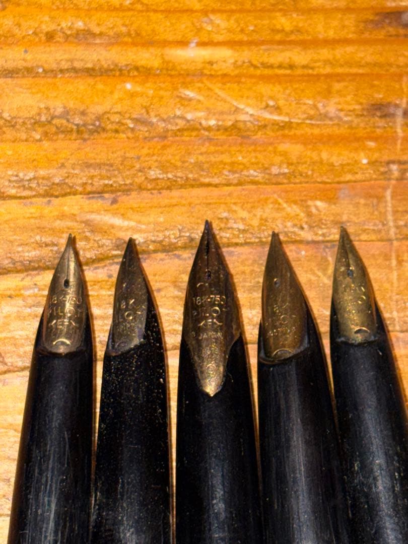 パイロット　エリート　Elite ブラック 万年筆 5本セット　ペン先　18k