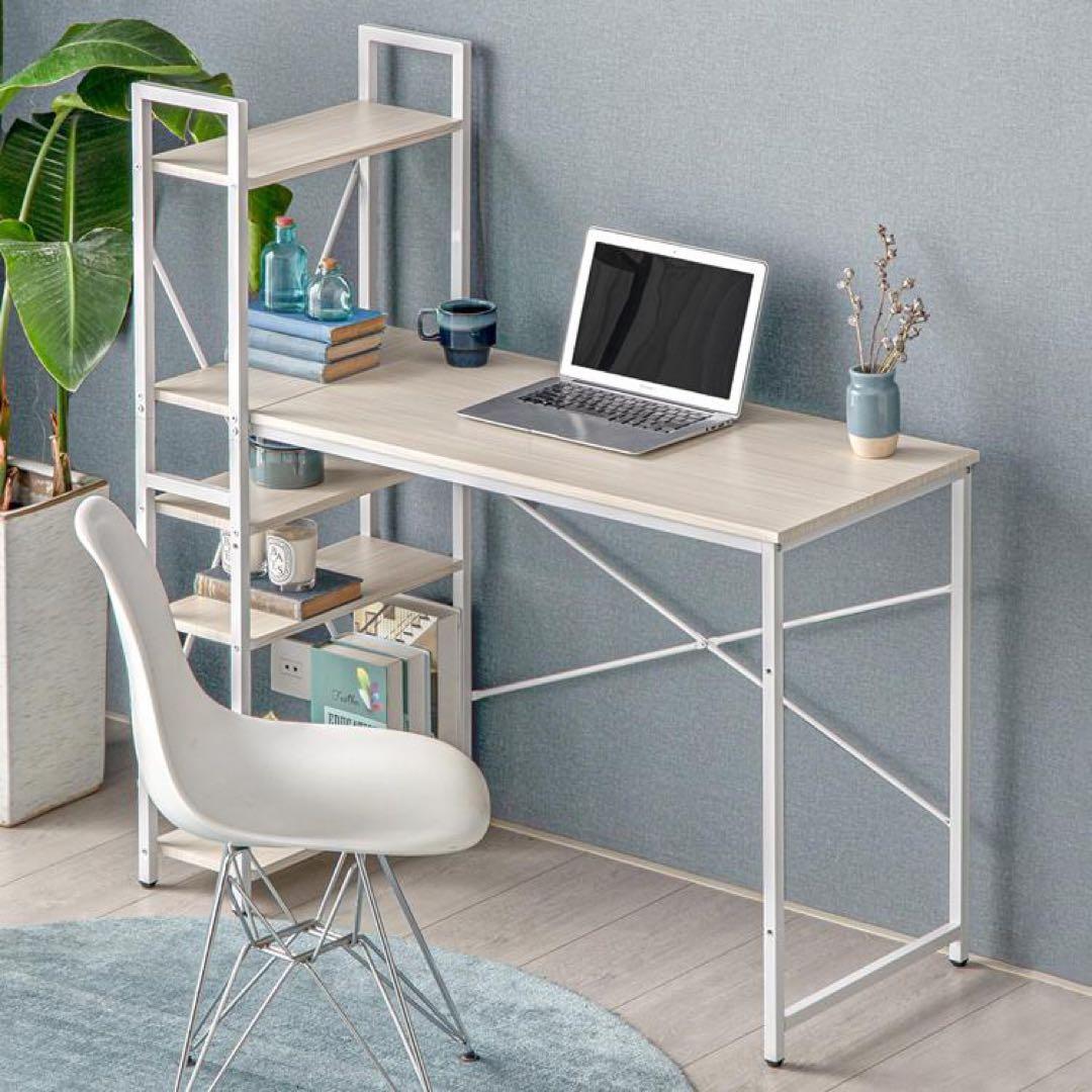 【新品】パソコンデスク デスク 学習机 机 収納付き 一体型 テーブル