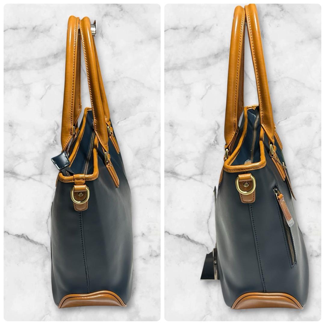 まちゃる 新品未使用】GOLD MEN ビジネスバッグ　トートバッグ　レザ