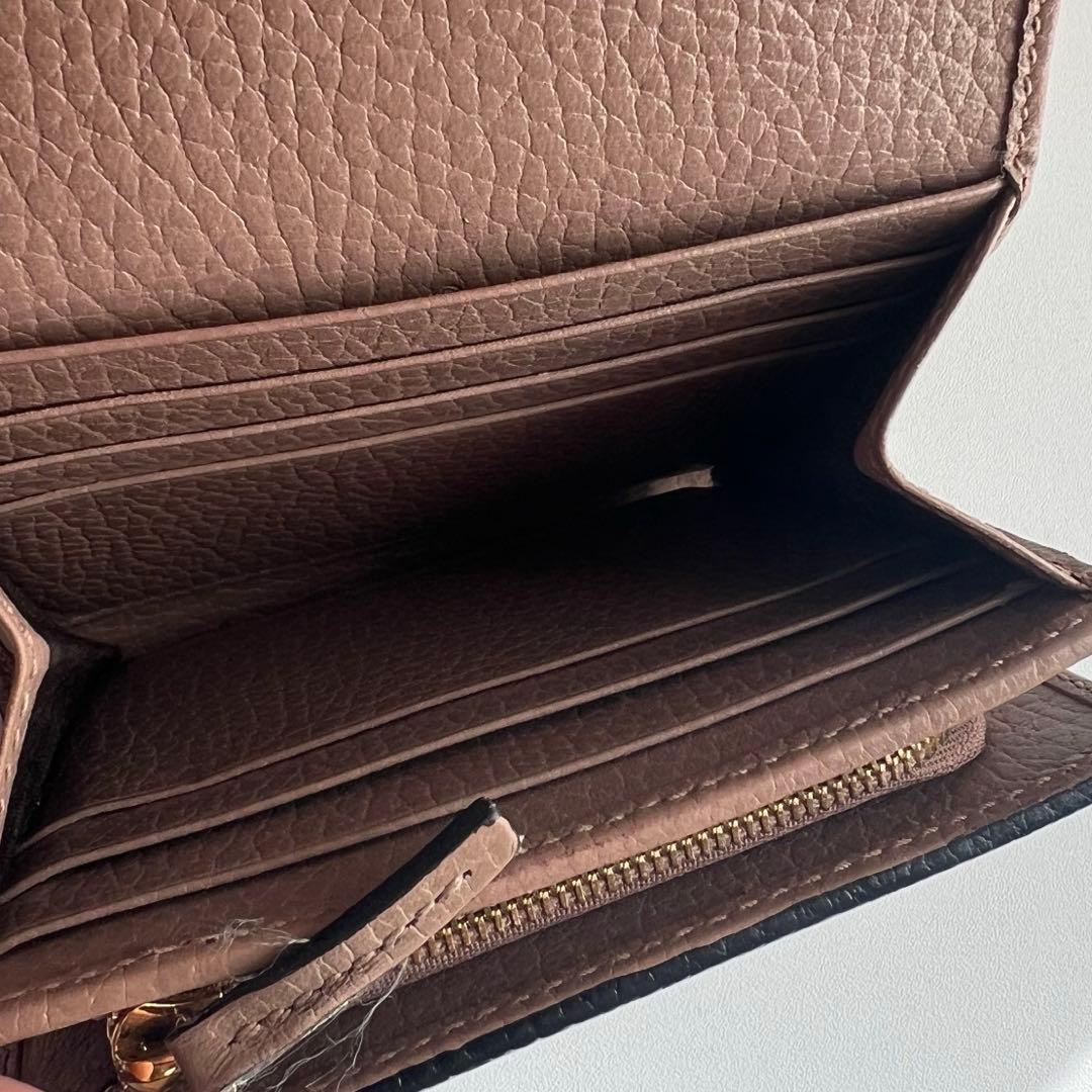 10 極上美品 GUCCI グッチ マーモント 2つ折り財布