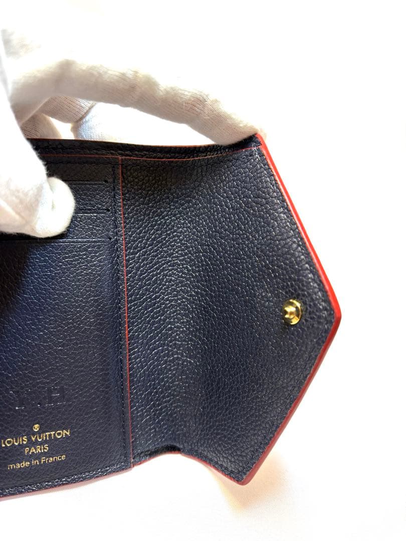 ルイヴィトンモノグラムアンプラント ポルトフォイユ ゾエ 三つ折り財布 RFID