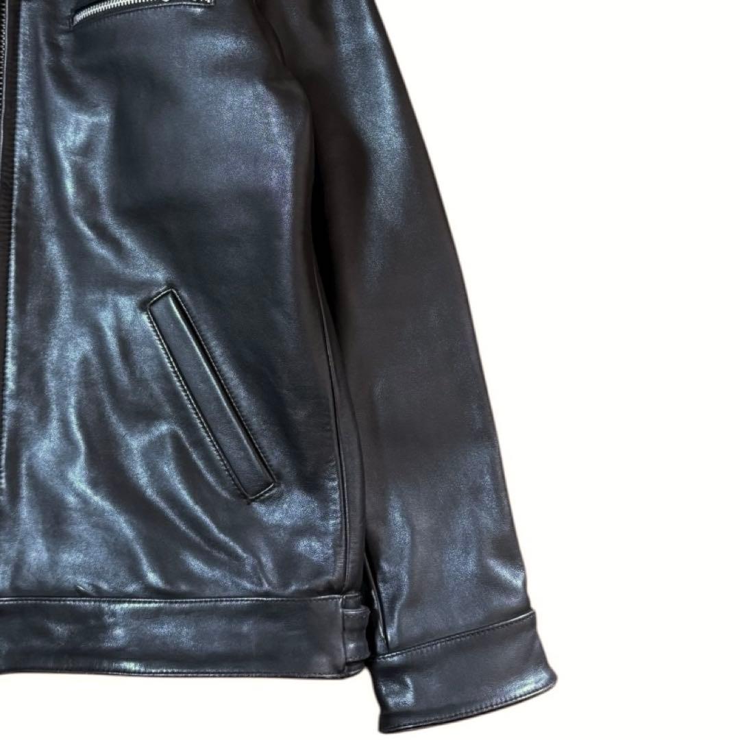 RADIALL 襟付き カウハイド レザージャケット ブラック 本革 Lサイズ