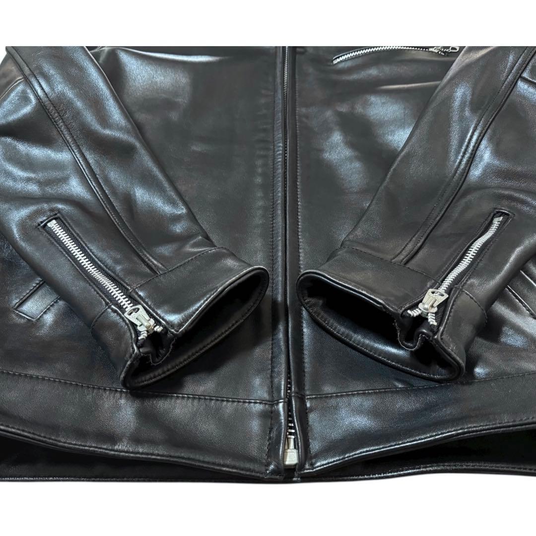 RADIALL 襟付き カウハイド レザージャケット ブラック 本革 Lサイズ