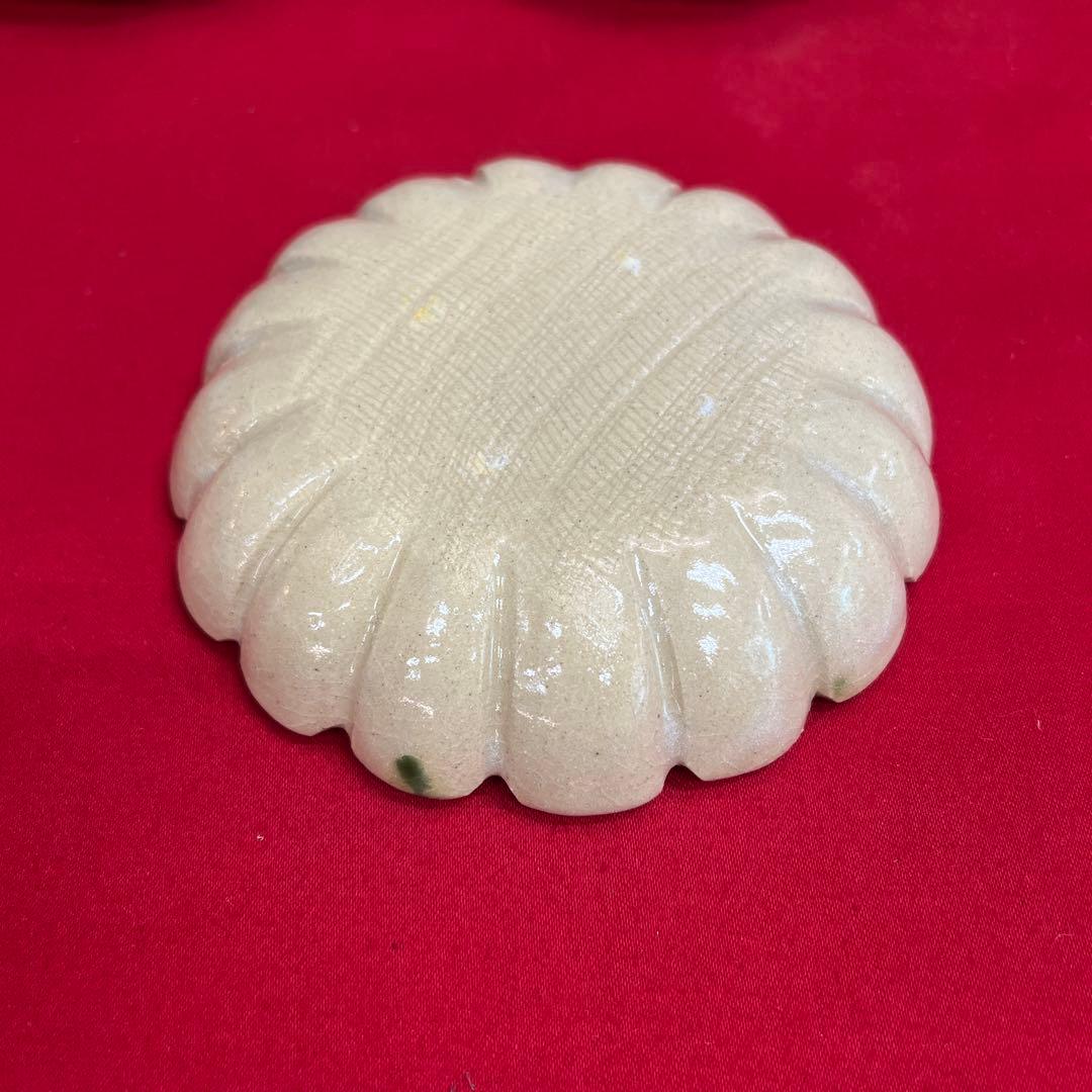 織部　菊小皿　銘々皿　大島久興　5枚