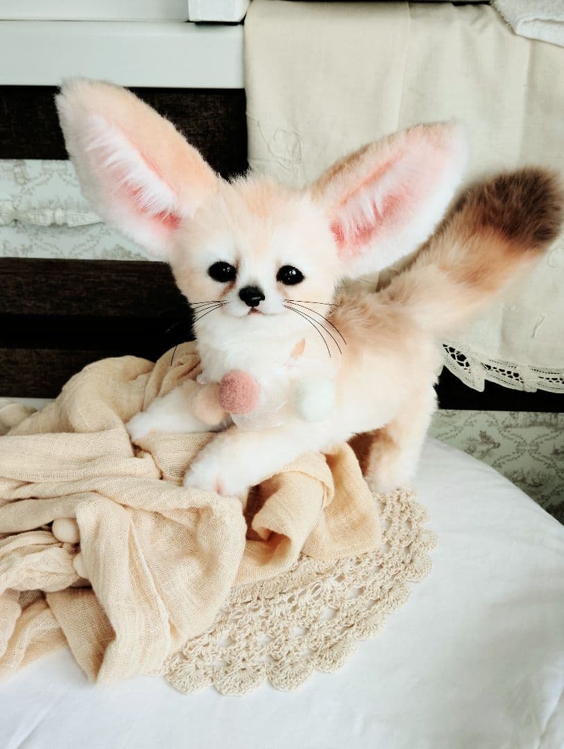 生後２ヶ月♡ベビーフェネックちゃん♡アートドール♡ぬいぐるみ♡