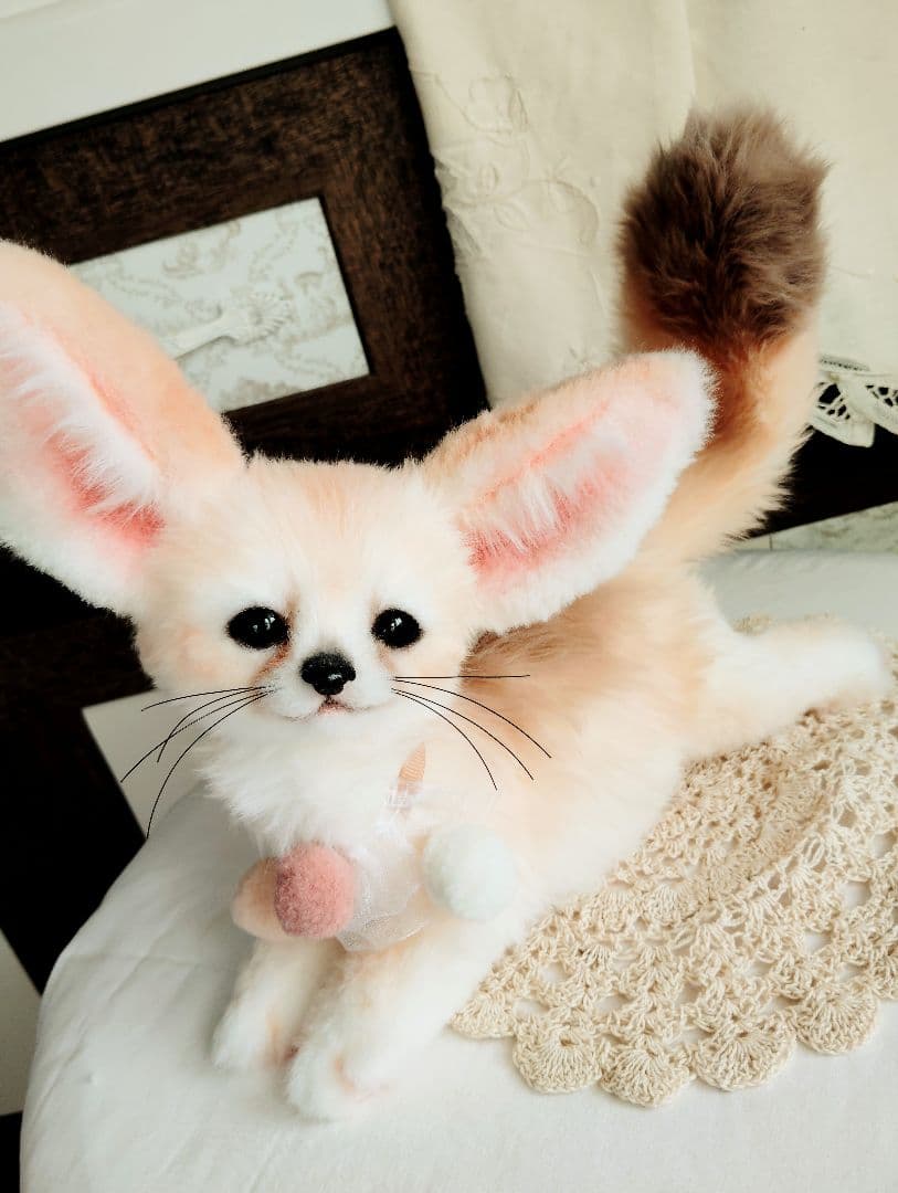 生後２ヶ月♡ベビーフェネックちゃん♡アートドール♡ぬいぐるみ♡