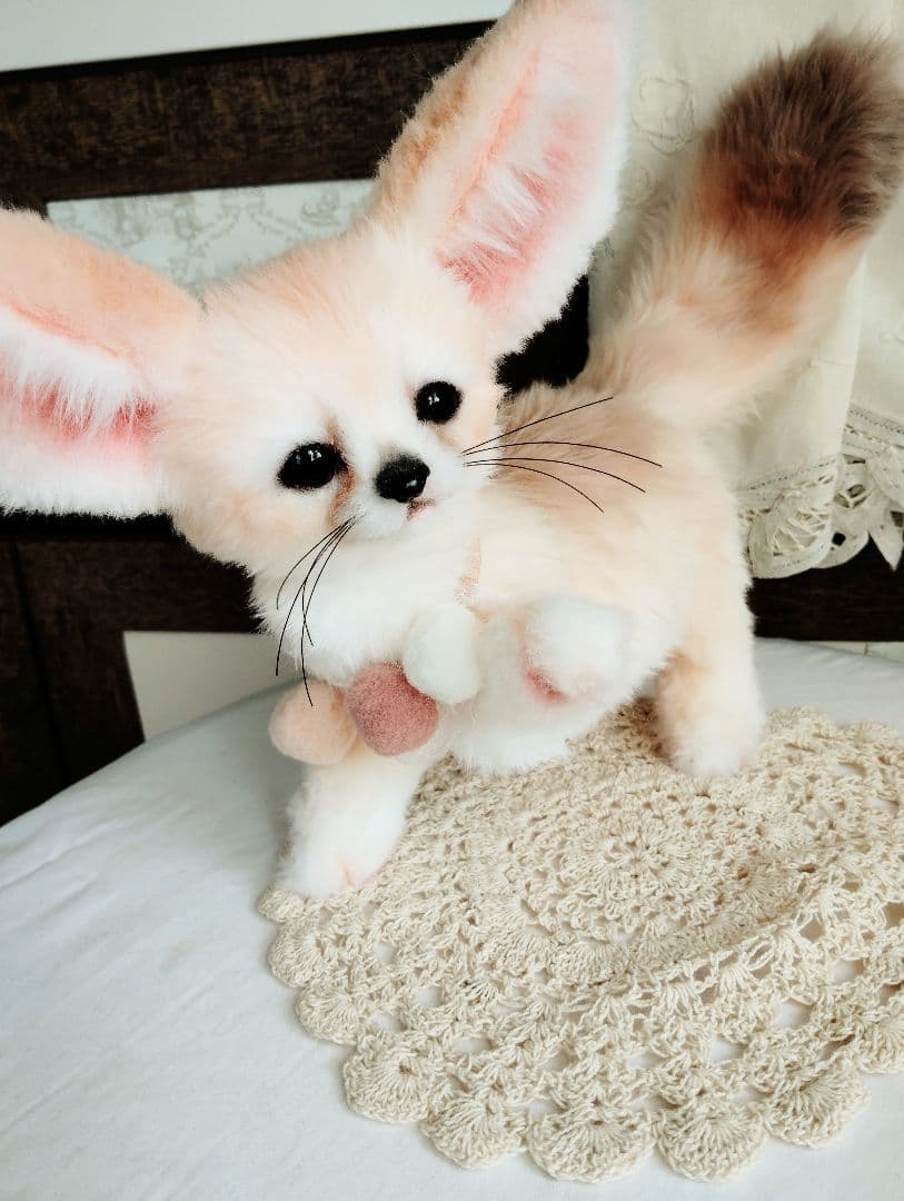 生後２ヶ月♡ベビーフェネックちゃん♡アートドール♡ぬいぐるみ♡