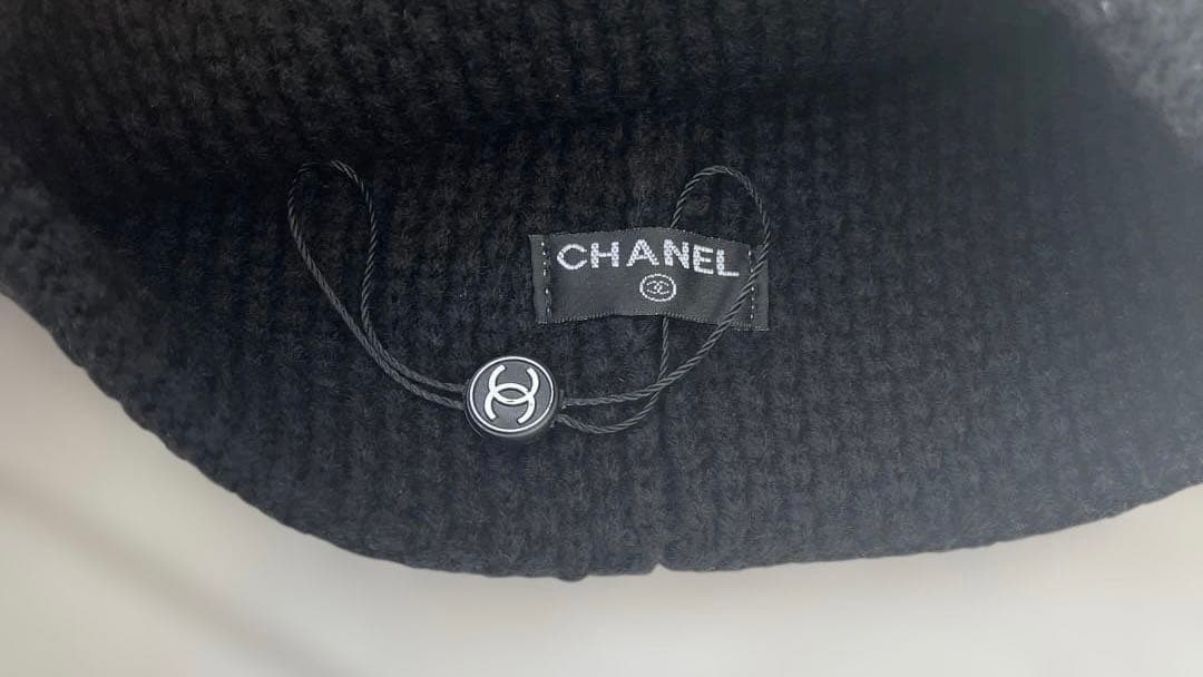 CHANELニット帽　ブラック　黒　未使用