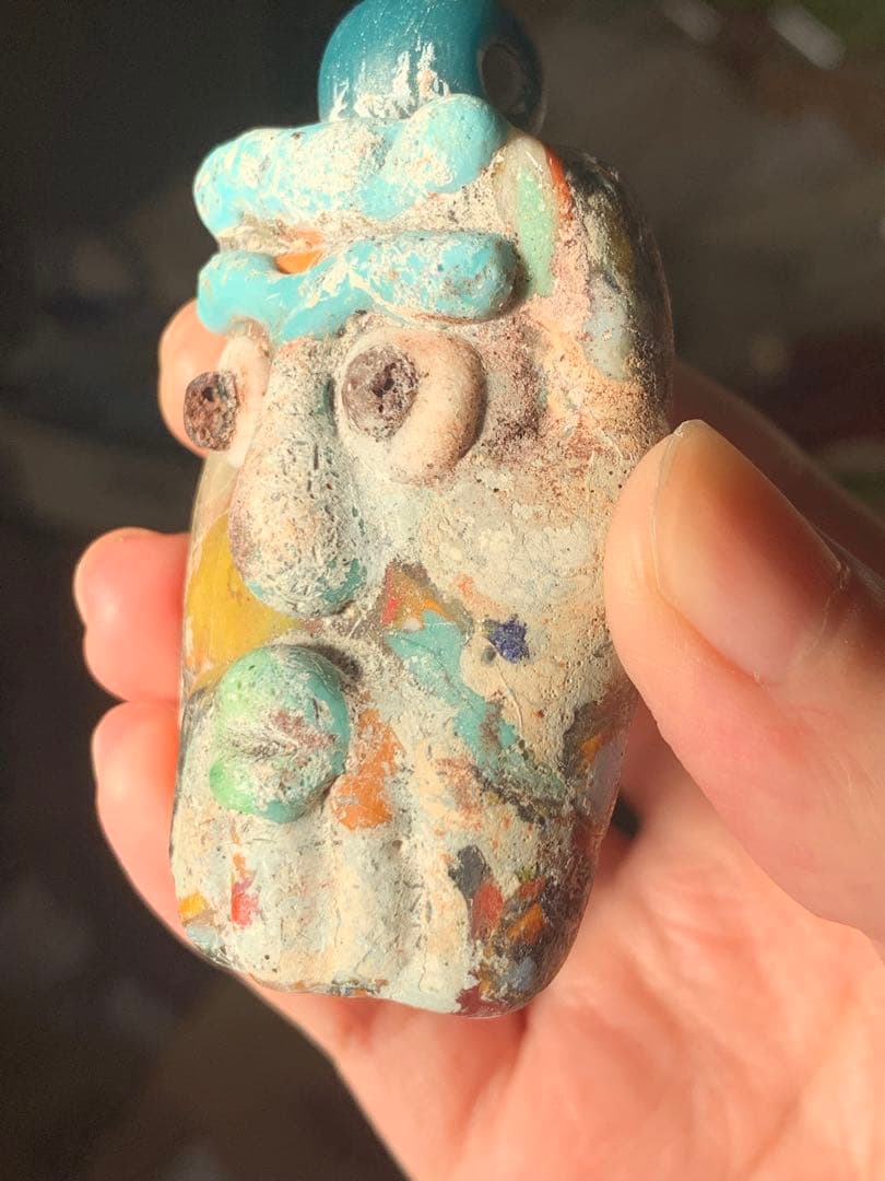 紀元前1500年頃フェニキアビーズ　ローマンガラス　とんぼ玉　出土品　根付　石器