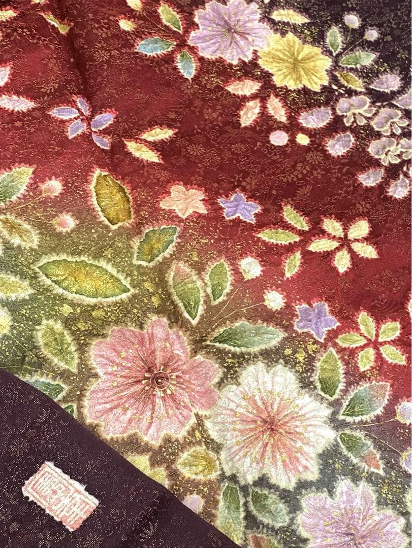 振袖 豪華 桐屋 翠山工房 金通し 金彩 辻が花 身丈164cm 撥水加工済