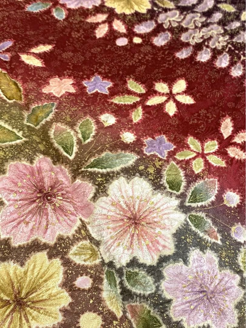 振袖 豪華 桐屋 翠山工房 金通し 金彩 辻が花 身丈164cm 撥水加工済