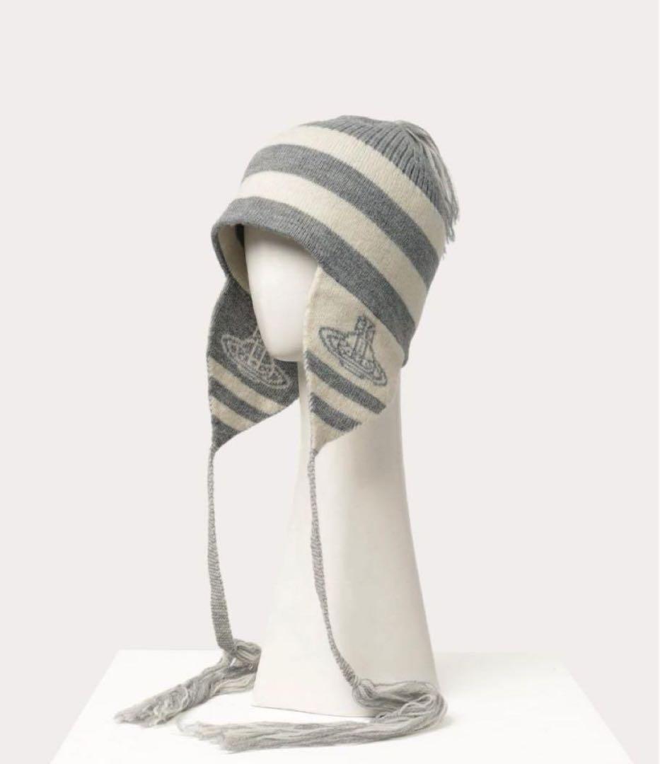 vivienne westwood 耳当て付きニット帽 ORB フラップ付ワッチ