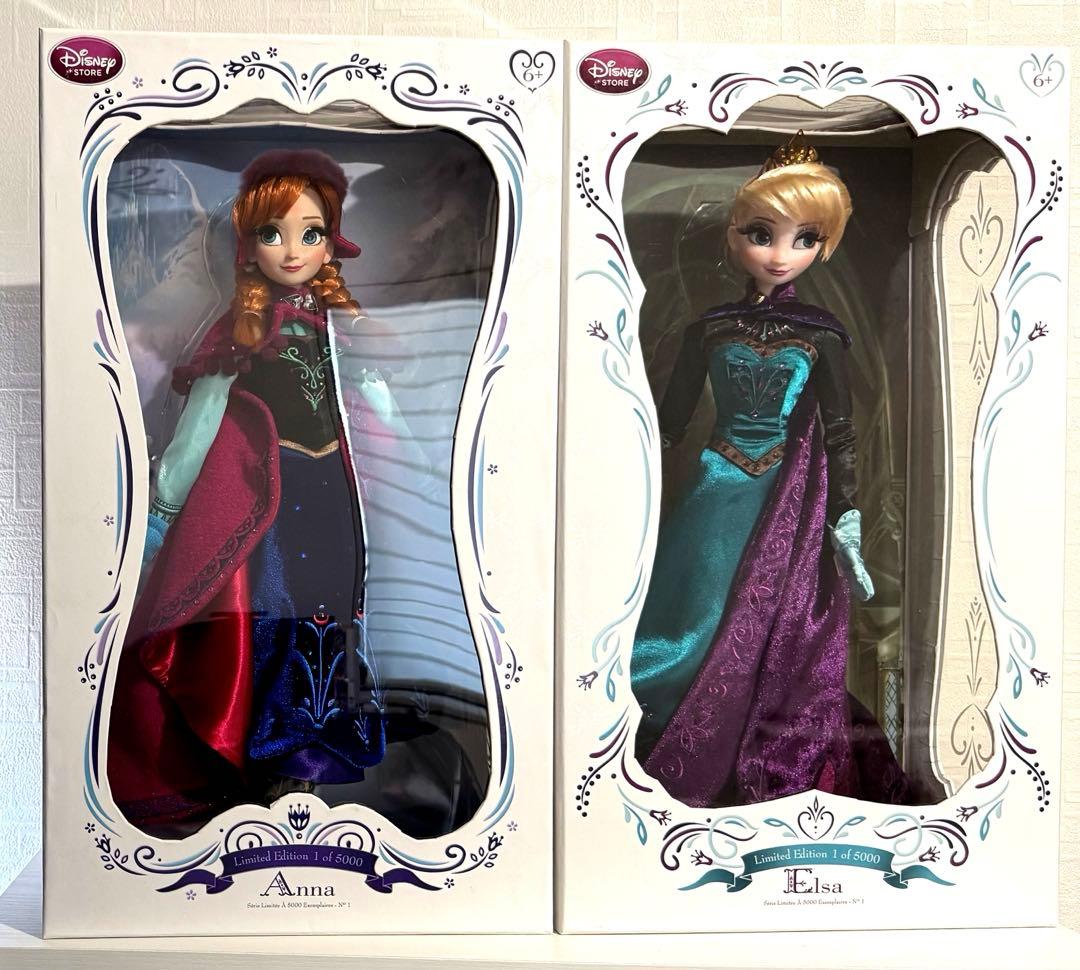 ディズニーストア アナと雪の女王 リミテッドドール アナ＆エルサ4体 日本未発売