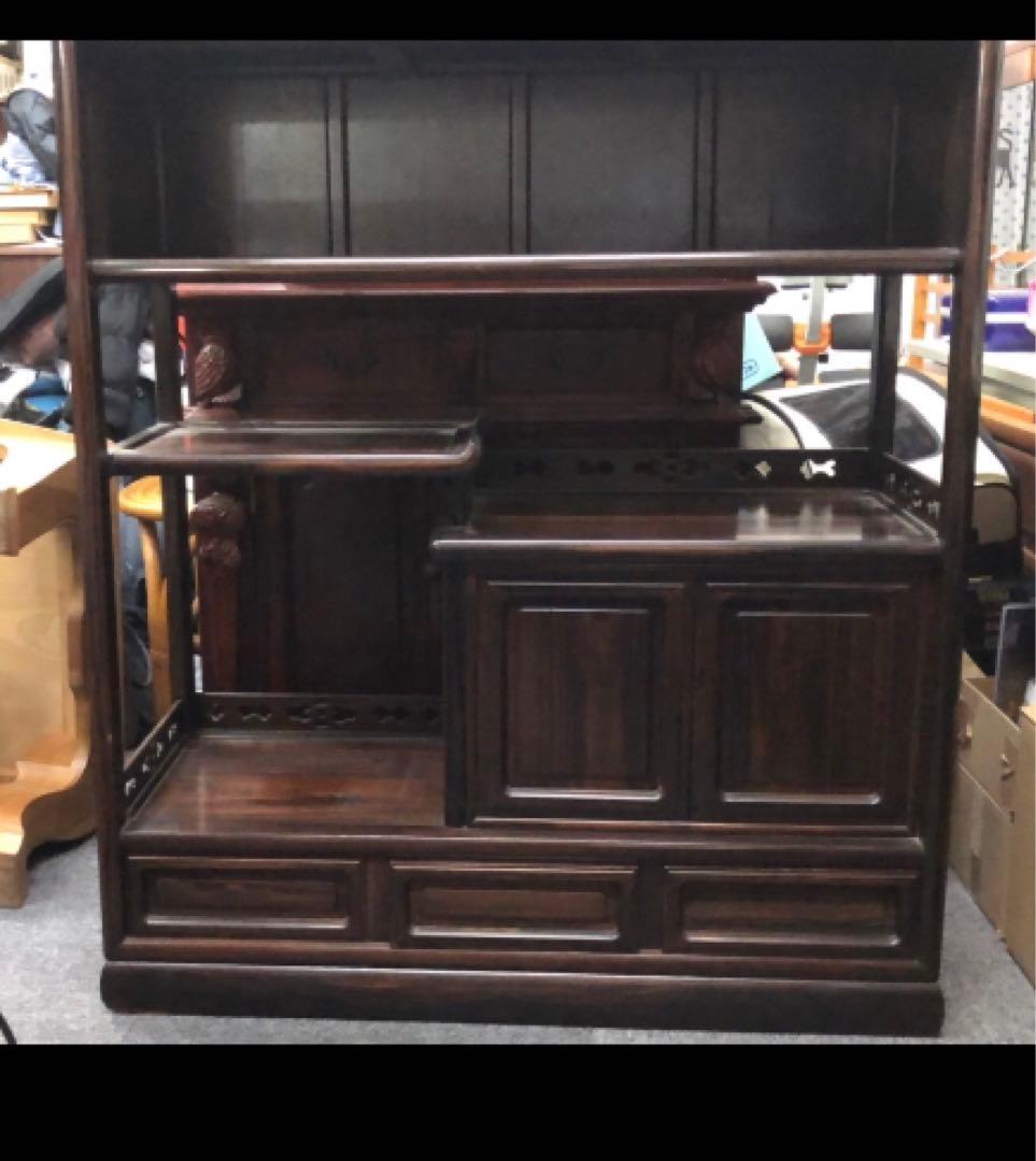 【最終値下げ！】茶箪笥 飾り棚 黒檀