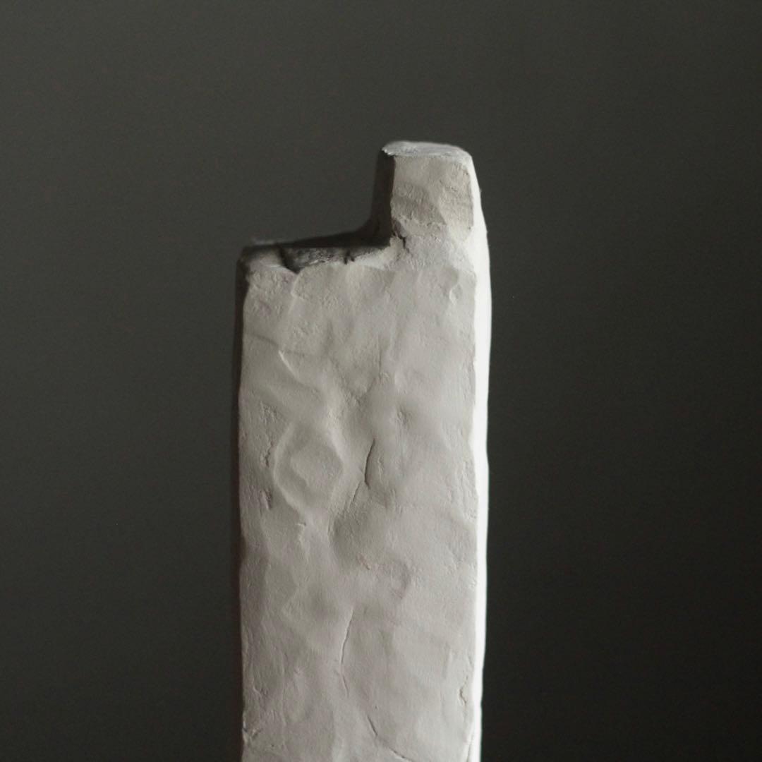 石塑粘土 立体作品 「高い塔の家」 No.3 オブジェ 現代美術