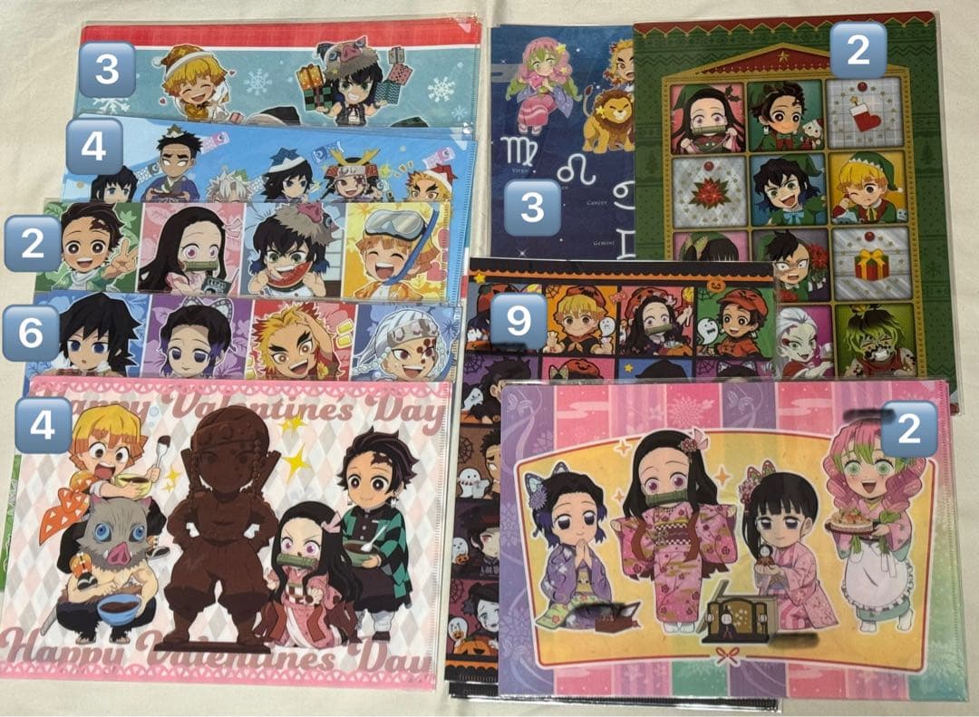 鬼滅の刃　クリアファイル　まとめ売り