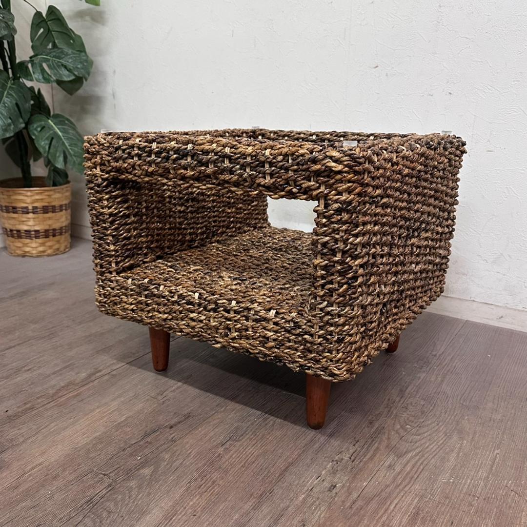 あさひなすずか　アジアンテイスト　ガラステーブル 幅　50cm