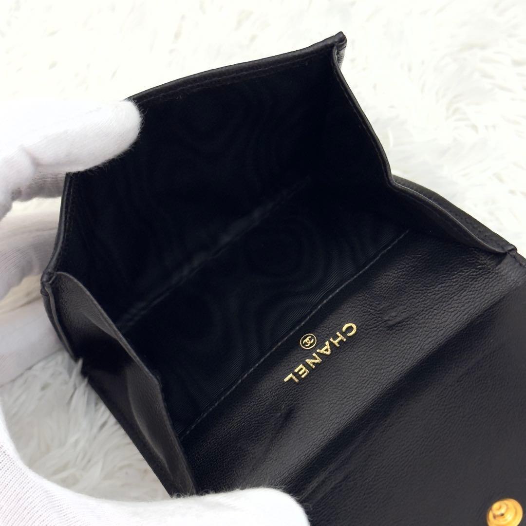未使用級✨CHANEL シャネル ラムスキン 財布 ケース 小銭入れ