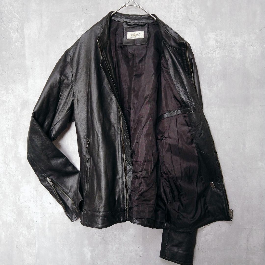 Lサイズ ジャーナルスタンダード 短丈 ラムレザー シングルライダースジャケット