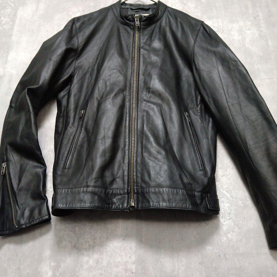 Lサイズ ジャーナルスタンダード 短丈 ラムレザー シングルライダースジャケット