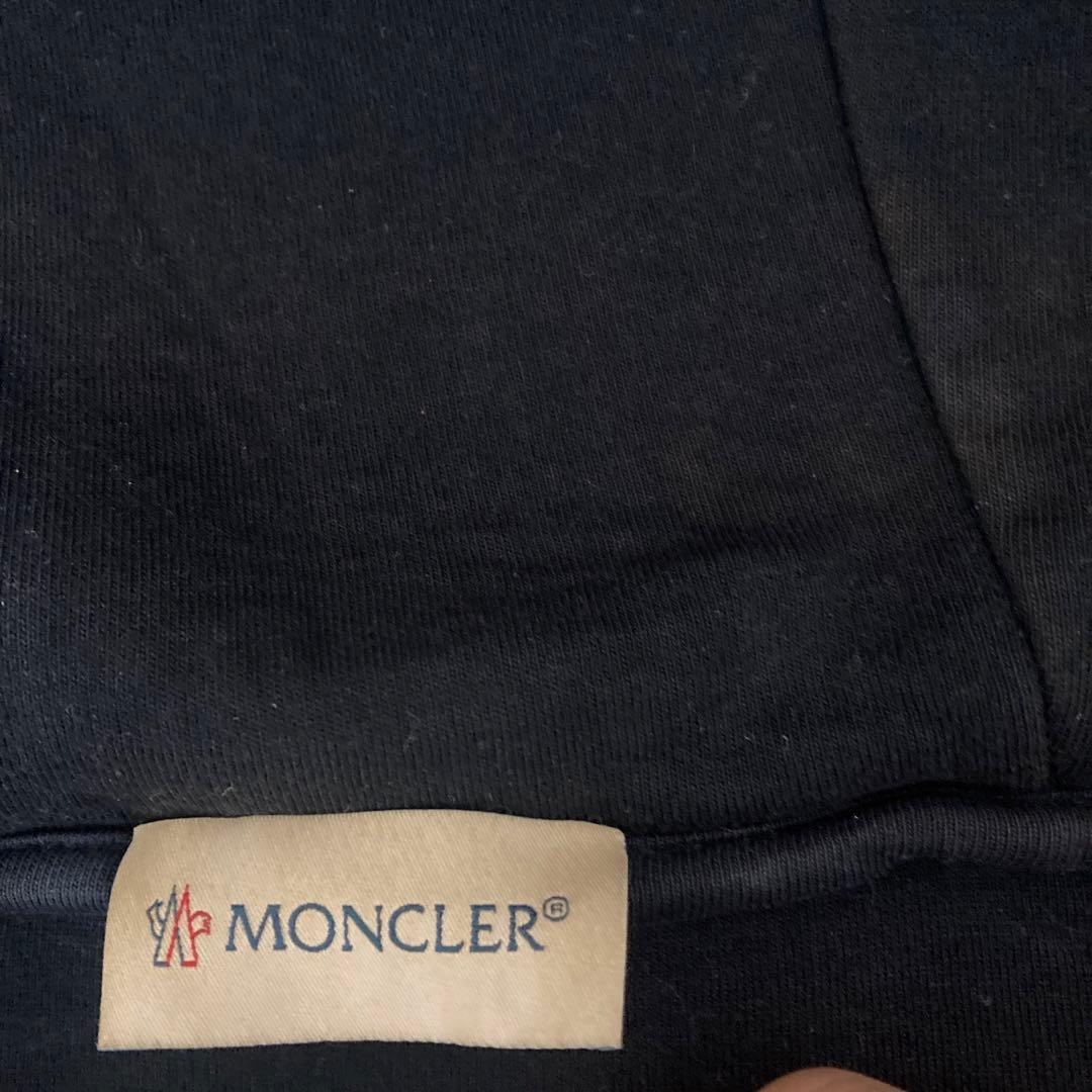 定価14万　MONCLER ネイビー フード付き ダウン　スウェットジャケット